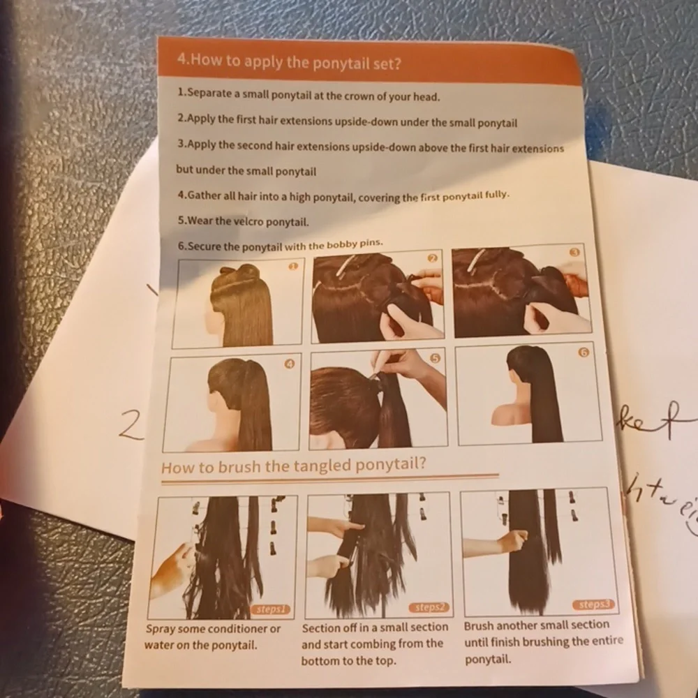 Seikea hair extensions Dark brown pony tail